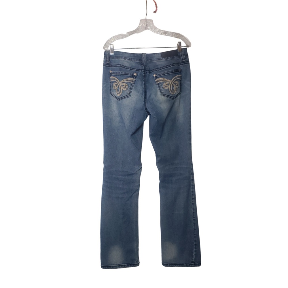 SEVEN 7 Slim Boot Distressed Low Rise Denim Jeans Size 8